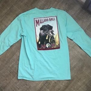 Adpi mallard ball long sleeve tee blue